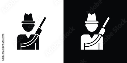 Hunter icon symbol. simple design editable.