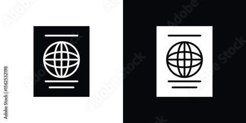 Immigration icon symbol. simple design editable.