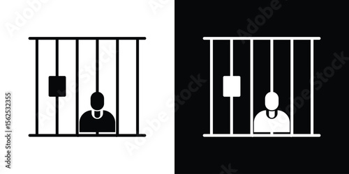 Jail icon symbol. simple design editable.