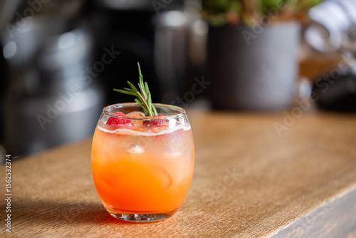 Peach and orange mocktail