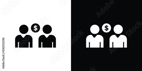 Joint account icon symbol. simple design editable..