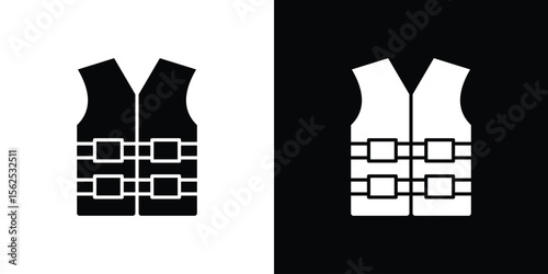 Lifejacket icon symbol. simple design editable.