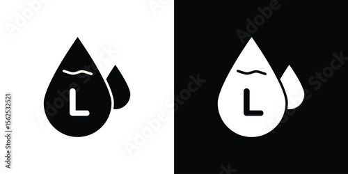 Liter icon symbol. simple design editable.