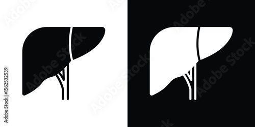 Liver icon symbol. simple design editable.