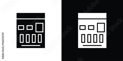 Mood board icon symbol. simple design editable.