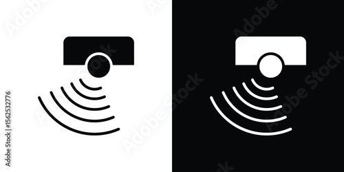 Motion sensor icon symbol. simple design editable.