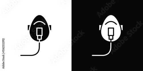 Oxygen mask icon symbol. simple design editable.