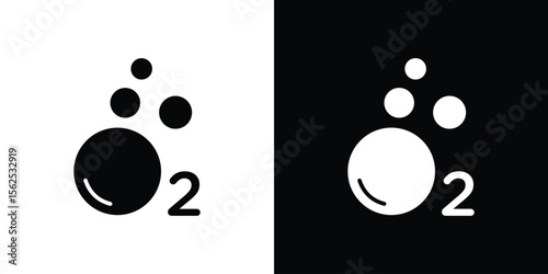 Oxygen O2 icon vector, Symbol, logo illustrations