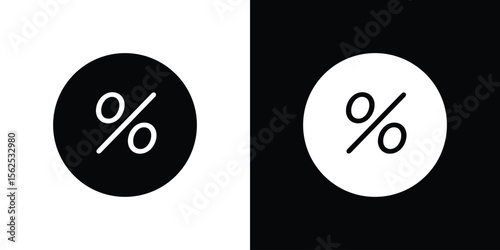 Percent icon symbol. simple design editable.