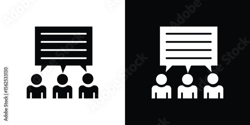 Public opinion icon symbol. simple design editable.