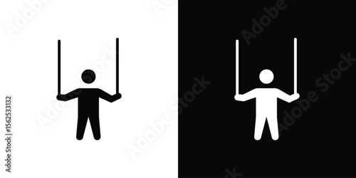 Puppet icon symbol. simple design editable.