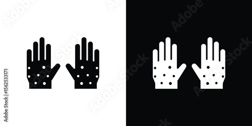 Rash hand icon symbol. simple design editable.