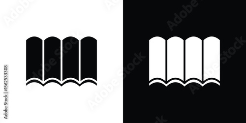 Roof tile icon symbol. simple design editable.