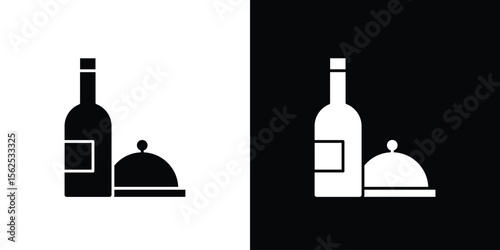 Room service icon symbol. simple design editable.