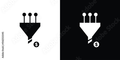 Sales funnel icon vector, Symbol, logo illustrations