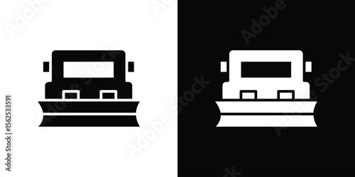 Snowplow icon vector, Symbol, logo illustrations