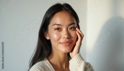 Radiant young woman with a warm smile