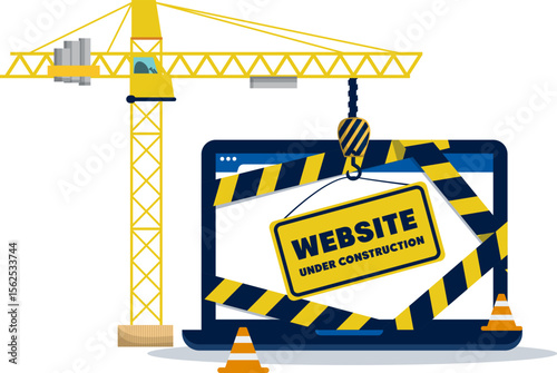 Under Construction Webpage Illustration – Developers at Work

