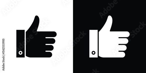 Thumb up icon symbol. simple design editable.