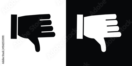 Thumb down icon symbol. simple design editable.