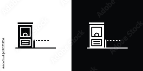 Toll road icon symbol. simple design editable.
