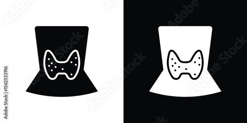 Thyroid icon symbol. simple design editable.
