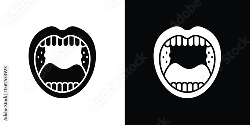 Tonsillitis icon symbol. simple design editable.