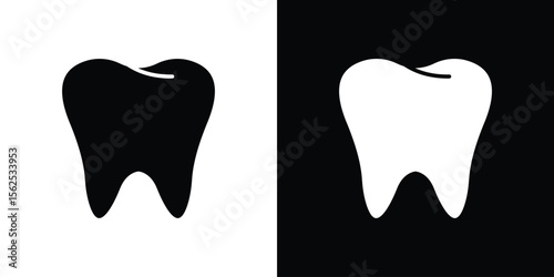 Tooth icon symbol. simple design editable.