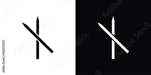 Toothpick icon symbol. simple design editable.