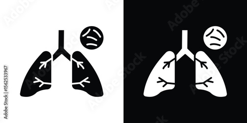 Tuberculosis TB icon symbol. simple design editable.