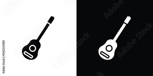 Ukulele icon symbol. simple design editable.