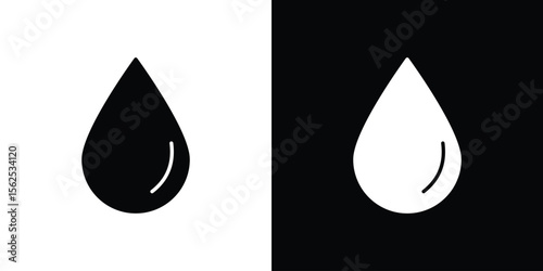 Water drop icon symbol. simple design editable.