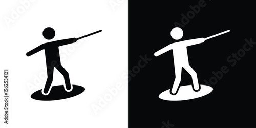 Wakeboarding icon symbol. simple design editable.