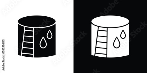 Water tank icon symbol. simple design editable.