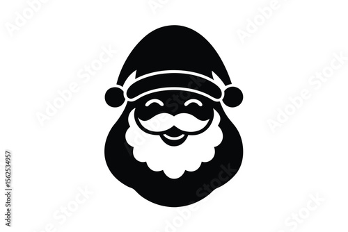 santa claus face vector illustration 