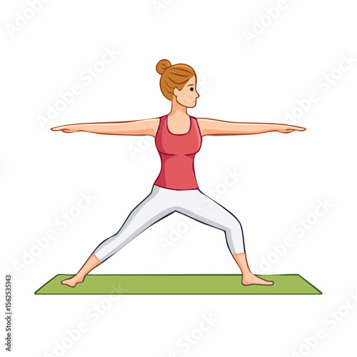 Yoga - pose du guerrier 