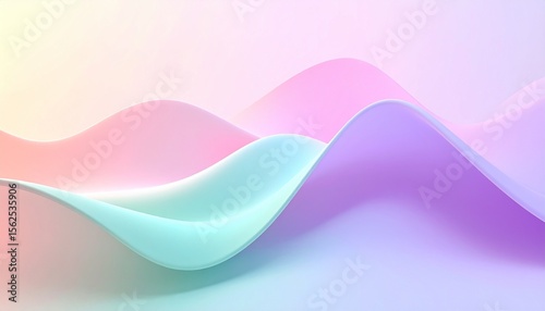Smooth Pastel 3D Gradient Organic Mounds