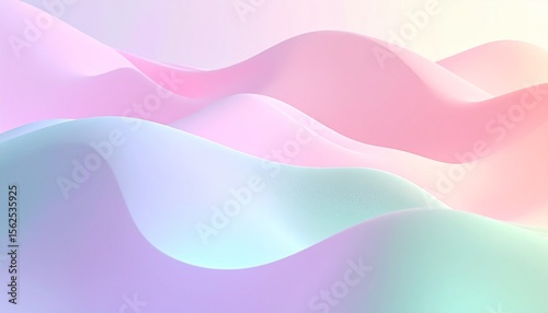 Smooth Pastel 3D Gradient Organic Mounds