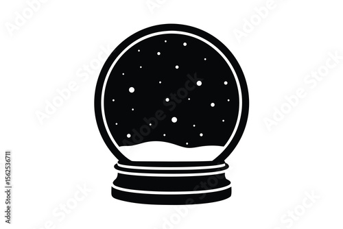 snow globe vector illustration 