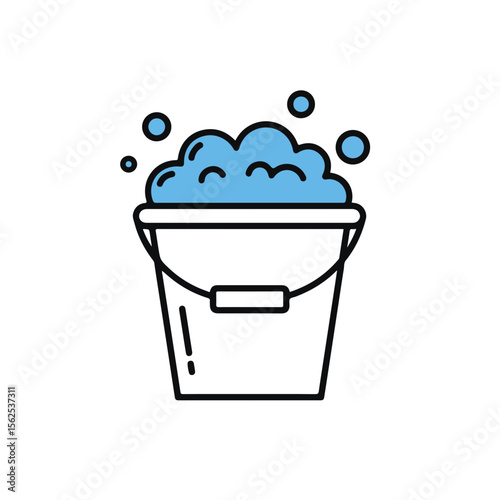 Bucket of soapy water.