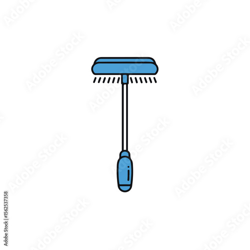 An illustrated image of a blue window cleaner tool.