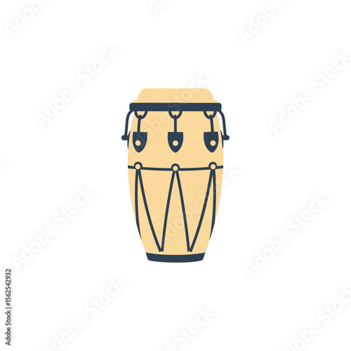 illustration of a traditional conga drum percussion instrument used in music