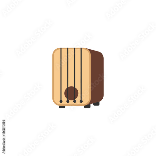 minimalist wooden humidifier with vertical slats and shadow on white background