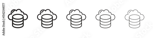 Cloud server icon logo set concept stock vector illustration.