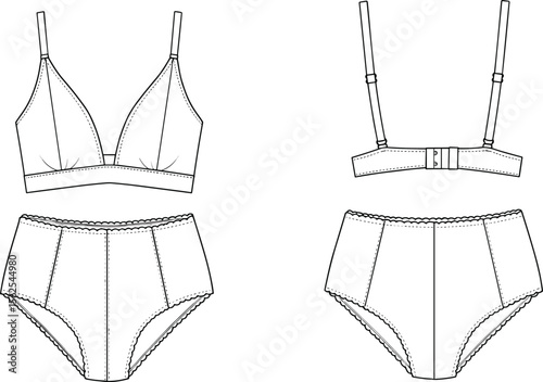 underwear on a white background
