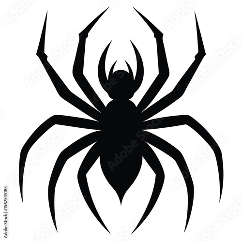 Black Spider Silhouette Illustration