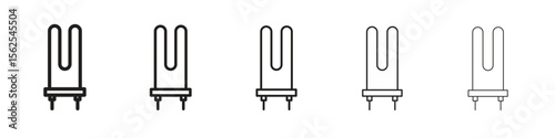 Heating element icon logo set concept stock vector illustration.