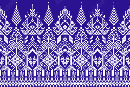Pixel style fabric pattern design, ethnic pattern.