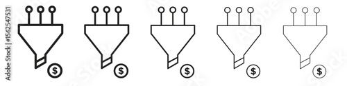 Sales funnel icon vector, Symbol, logo illustrations