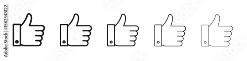 Thumb up icon logo set concept stock vector illustration.